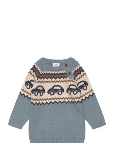 Palle - Pullover Tops Knitwear Pullovers Blue Hust & Claire