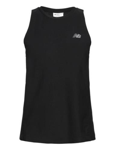 Jacquard Slim Tank Sport T-shirts & Tops Sleeveless Black New Balance
