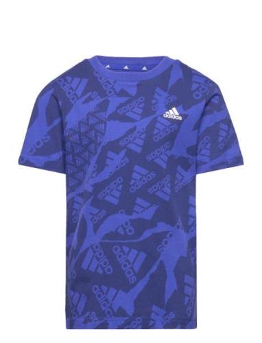 Lk Camlog Tee Sport T-shirts Short-sleeved Blue Adidas Performance