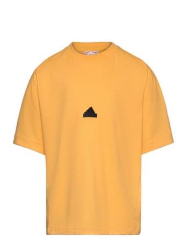 Z.n.e. T-Shirt Kids Tops T-shirts Short-sleeved Yellow Adidas Performa...