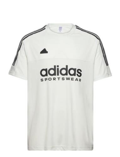 M Tiro Tee Q1 Sport T-shirts Short-sleeved White Adidas Sportswear
