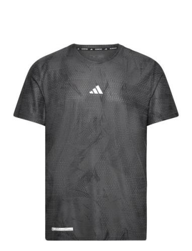 Ult Aop Hr Tee Sport T-shirts Short-sleeved Grey Adidas Performance