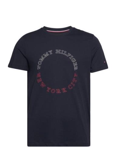 Tommy Hilfiger Monotype Roundle Tee Marinblå