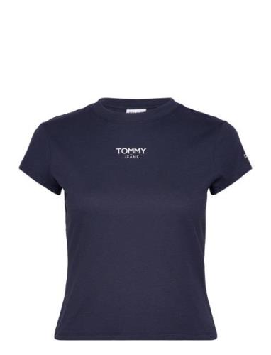 Tommy Jeans Tjw Bby Essential Logo 1 Ss Marinblå