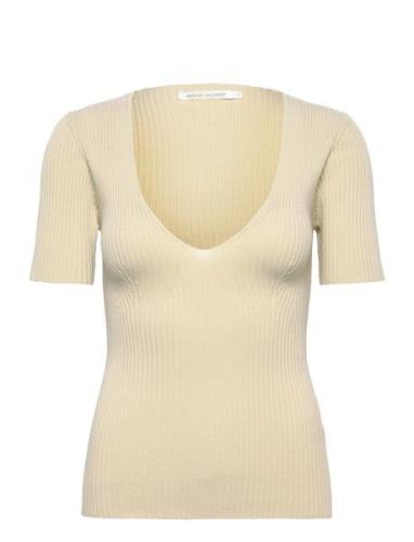 Fabia - Contour Knit Short Slv. Top Tops T-shirts & Tops Short-sleeved...