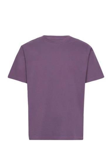 Red Tab Vintage Tee Garment Dy Tops T-shirts Short-sleeved Purple LEVI...