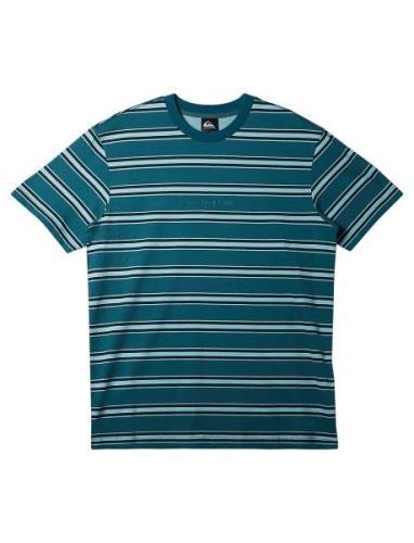 Notice Mix Stripe Ss Sport T-shirts Short-sleeved Blue Quiksilver