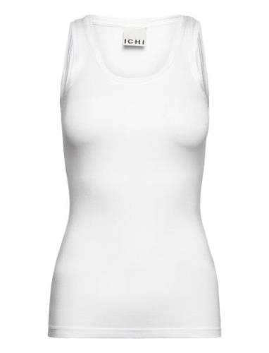 Ihzola Plain To Tops T-shirts & Tops Sleeveless White ICHI