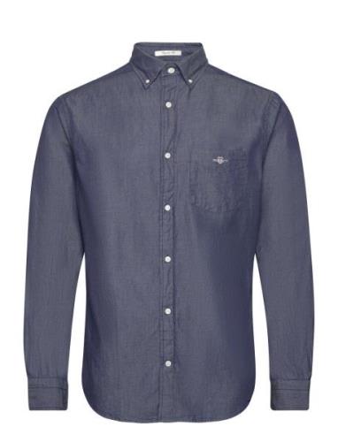 Reg Indigo Bd Tops Shirts Casual Blue GANT