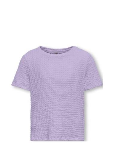 Koglumi S/S O-Neck Cross Back Jrs Tops T-shirts Short-sleeved Purple K...