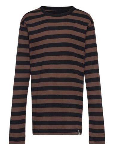 Midi Rib Tobino Tee Ls Tops T-shirts Long-sleeved T-shirts Brown Mads ...