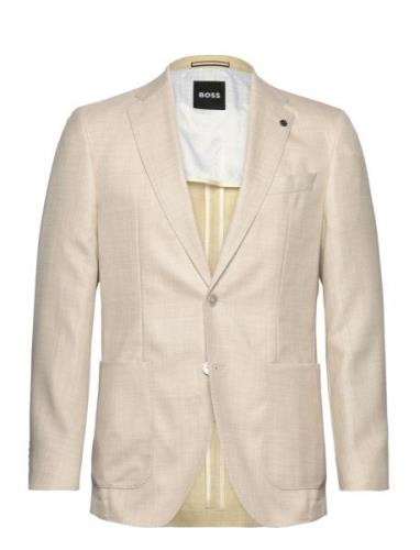 H-Janson-233 Suits & Blazers Blazers Single Breasted Blazers Beige BOS...