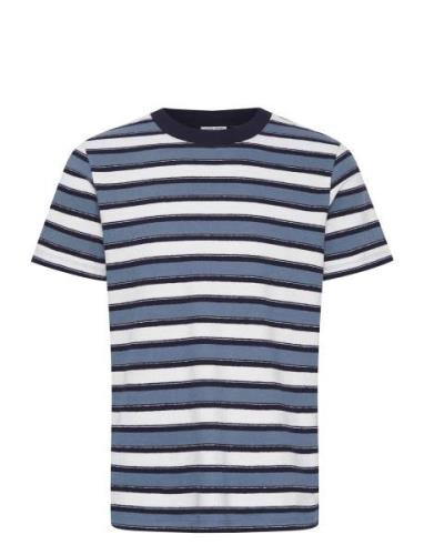 Casual Friday Cfthor Terry Striped Tee Blå