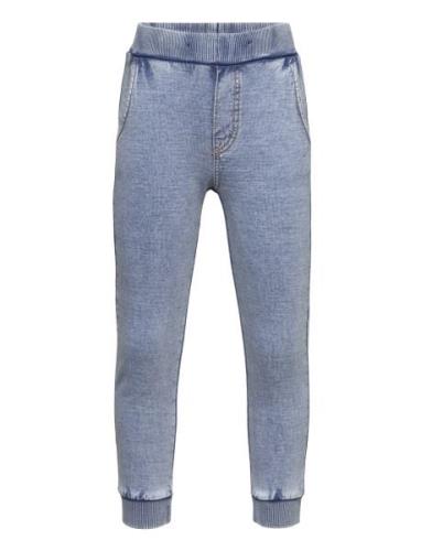 Trousers Jogging Denimlook Bottoms Sweatpants Blue Lindex