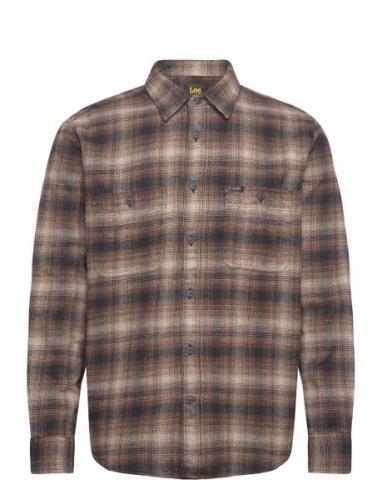 Worker Shirt 2.0 Tops Shirts Casual Brown Lee Jeans