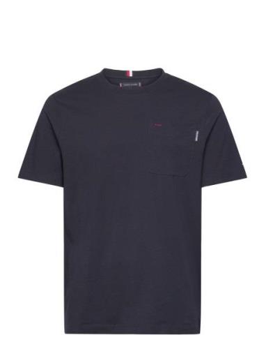 Tommy Hilfiger Monotype Pocket Tee Marinblå