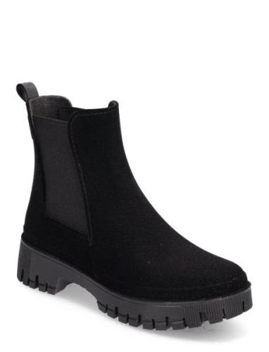 Livy 01 Shoes Boots Ankle Boots Ankle Boots Flat Heel Black Lemon Jell...