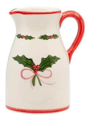 Holly Jolly Jug Home Tableware Jugs & Carafes Water Carafes & Jugs Cre...