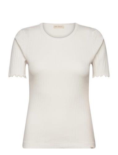 Esella Ss Top Gots Tops T-shirts & Tops Short-sleeved Cream Esme Studi...
