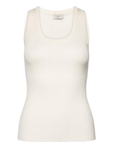 NORR Sherry U-Neck Knit Tank Vit