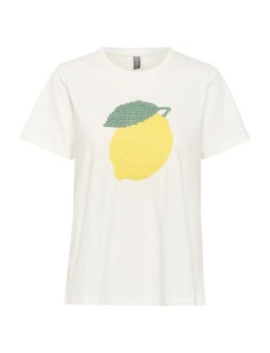 Cugith Lemon T-Shirt Tops T-shirts & Tops Short-sleeved White Culture