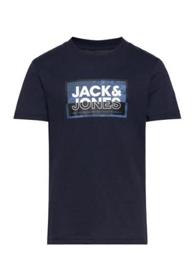 Jack & J S Jcologan Ss24/25 Tee Ss Crew Neck Ss Jnr Marinblå