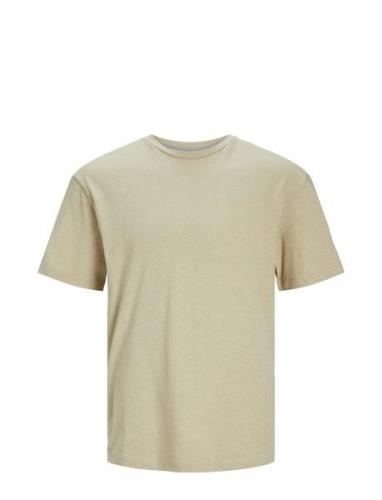 Jprcc Soft Linen Blend Ss Tee Tops T-shirts Short-sleeved Green Jack &...