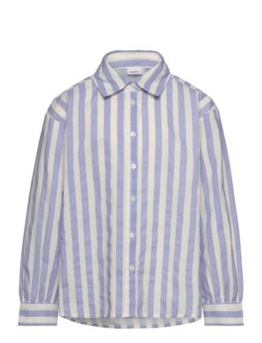 Nkftweden Ls Shirt Tops Shirts Long-sleeved Shirts Blue Name It