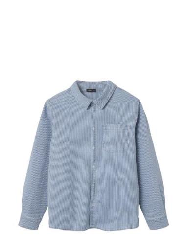 Nlnnicky Twi Ls Overshirt Tops Shirts Long-sleeved Shirts Blue LMTD