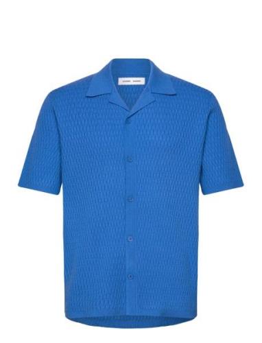 Sagabin Ss Shirt 10490 Designers Shirts Short-sleeved Blue Samsøe Sams...