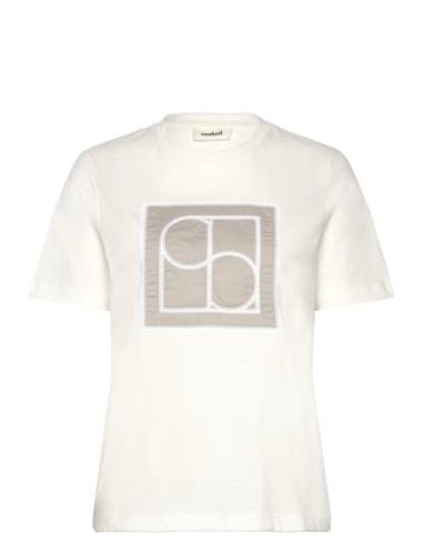 Slanni Tee Tops T-shirts & Tops Short-sleeved Cream Soaked In Luxury