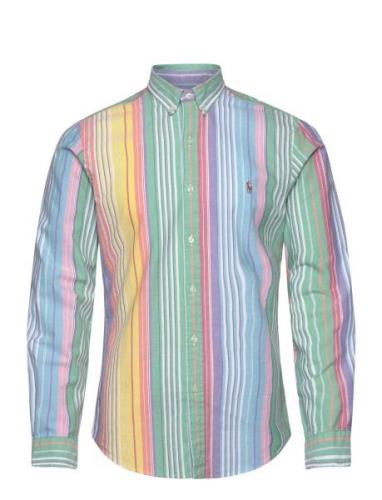 Slim Fit Striped Oxford Shirt Tops Shirts Casual Green Polo Ralph Laur...