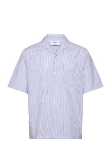 Striped Short Sleeve Shirt Designers Shirts Short-sleeved Blue Filippa...