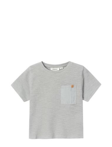 Nmmhonjo Ss Loose Top Lil Tops T-shirts Short-sleeved Grey Lil'Atelier