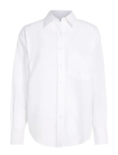 Calvin Klein Linen Blend Relaxed Shirt Vit