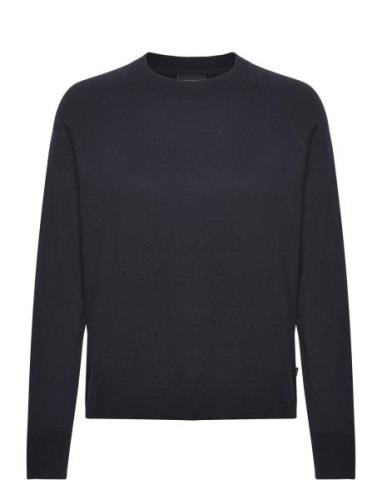 Lexington Clothing Freya Cotton/Cashmere Sweater Marinblå