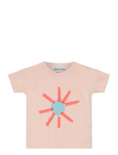 Baby Sun T-Shirt Tops T-shirts Short-sleeved Pink Bobo Choses