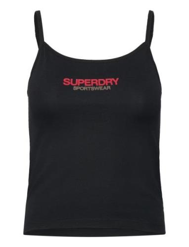 Superdry Sport Sportswear Logo Fitted Cami Svart