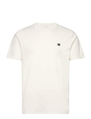 Sign Off Tee Tops T-shirts Short-sleeved White Wrangler