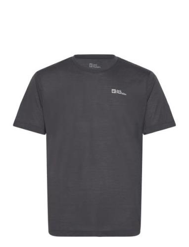 Vonnan S/S T M Sport T-shirts Short-sleeved Black Jack Wolfskin