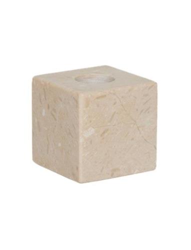 OYOY Living Design Savi Square Marble Candleholder - Low Beige