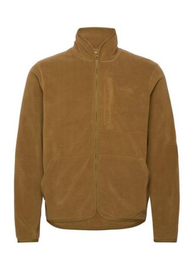 Fleece Zip Jacket Tops Sweat-shirts & Hoodies Fleeces & Midlayers Beig...