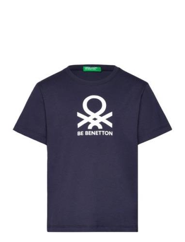 T-Shirt Tops T-shirts Short-sleeved Navy United Colors Of Benetton