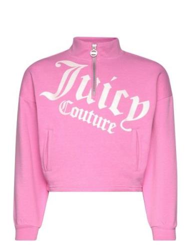 Juicy Quilted Panel Quarter Zip Tops Sweat-shirts & Hoodies Sweat-shir...