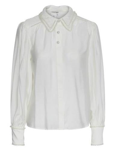 Yaseline Ls Shirt S. - Show Tops Blouses Long-sleeved White YAS