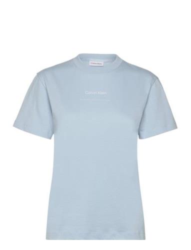 Multi Logo Regular T-Shirt Tops T-shirts & Tops Short-sleeved Blue Cal...