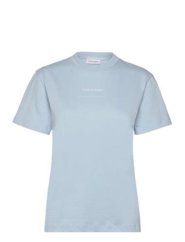 Calvin Klein Multi Logo Regular T-Shirt Blå