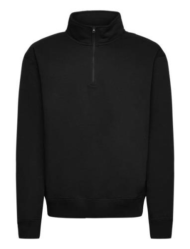 Ken Half Zip Sweatshirt Tops Sweat-shirts & Hoodies Sweat-shirts Black...