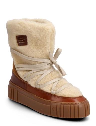 Snowmont Mid Boot Shoes Wintershoes Cream GANT