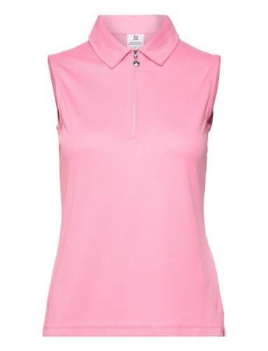 Peoria Sl Polo Shirt Tops T-shirts & Tops Polos Pink Daily Sports
